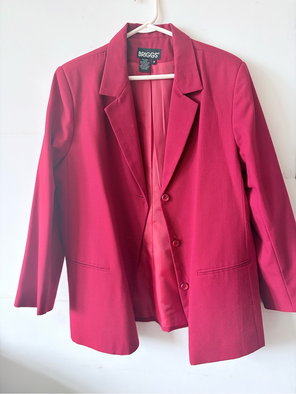 Briggs New York Women's Red Blazer Jacket